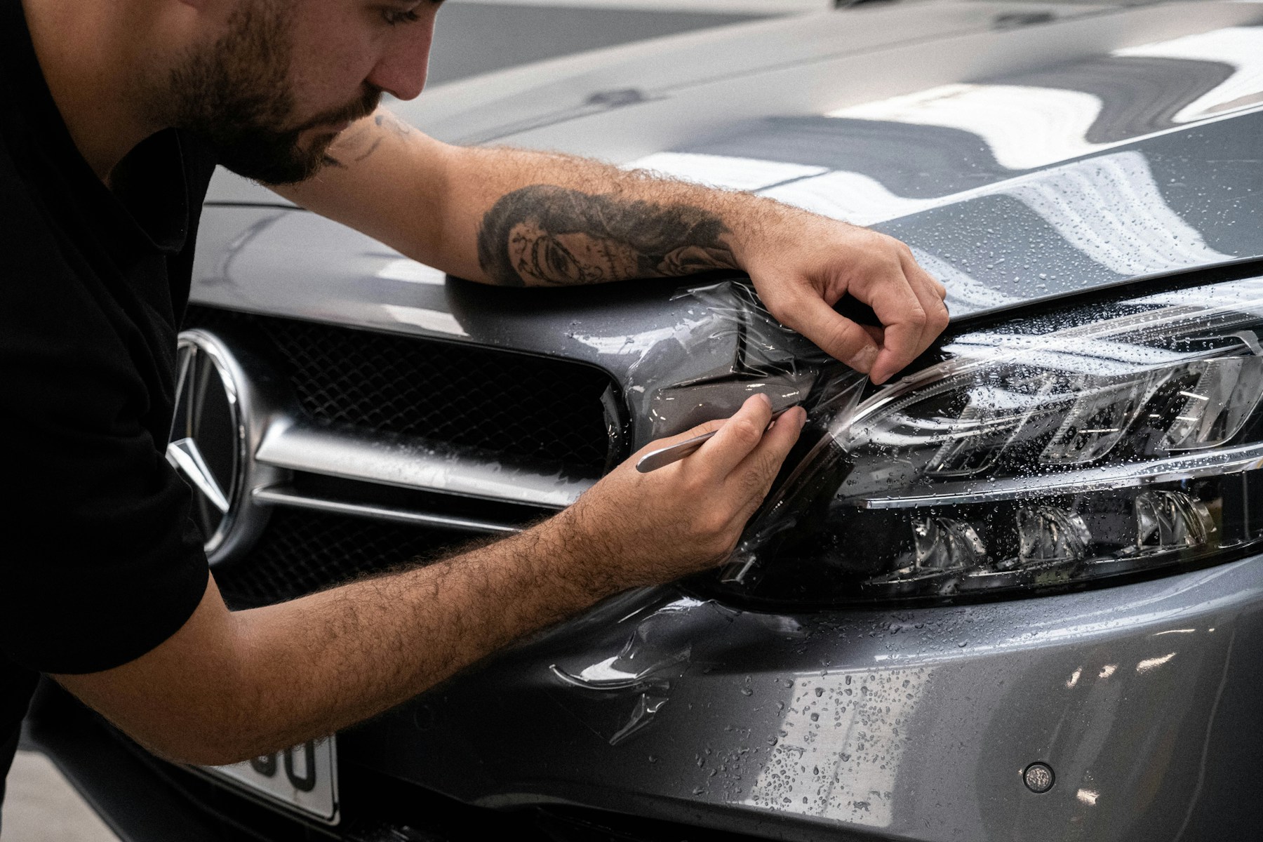 Licensed stock photo showing a freshly detailed vehicle exterior